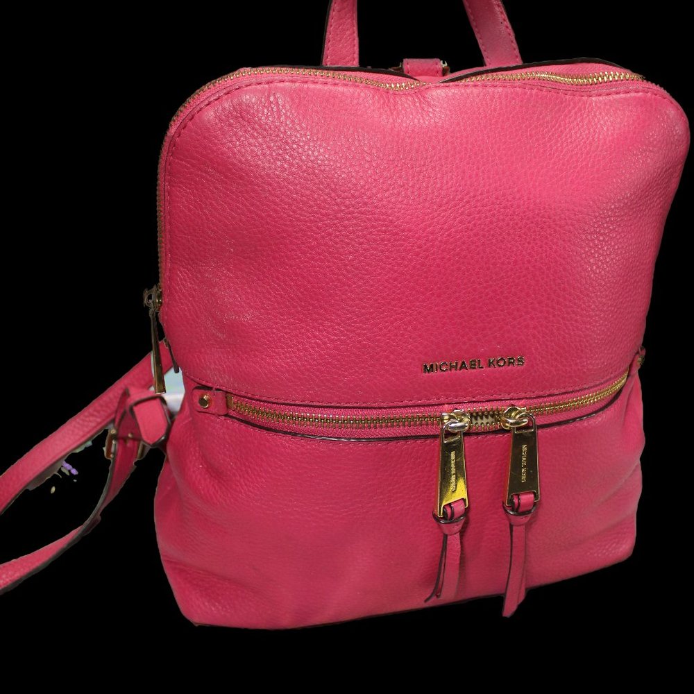 MICHAEL KORS PINK LEATHER BACKPACK